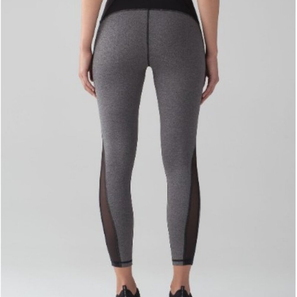 Lululemon Train Times Tights 25" Heathered Black Grey NWOT Size: 4